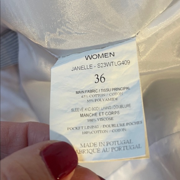 Officine Generale sear sucker Blue and White Striped Blazer - Picture 4 of 9